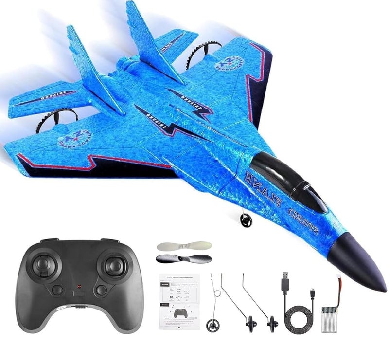 Beauenty Remote Control Airplane for Kids  Adults, Epp Foam RC Airplane Jet Aircraft, RC Glider Automatic Balance Gyro Plane with Night Light, Stunt RC Gift for Boys - Image 1